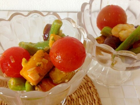 【お手伝いレシピ】夏野菜のコロコロサラダマリネ